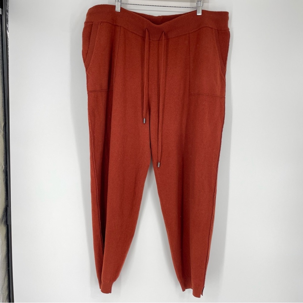 Sundance casual cashmere jogger pants XXL red